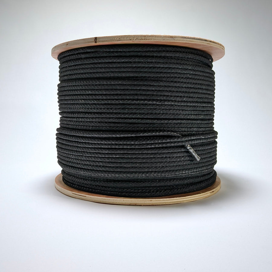 1/4" x 1200' Black Glazed Sash Cord #8