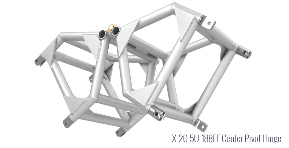XSF 12″ x 18" Aluminum Utility Truss with Steel Fork End Bookend Hinge and Center Pivot