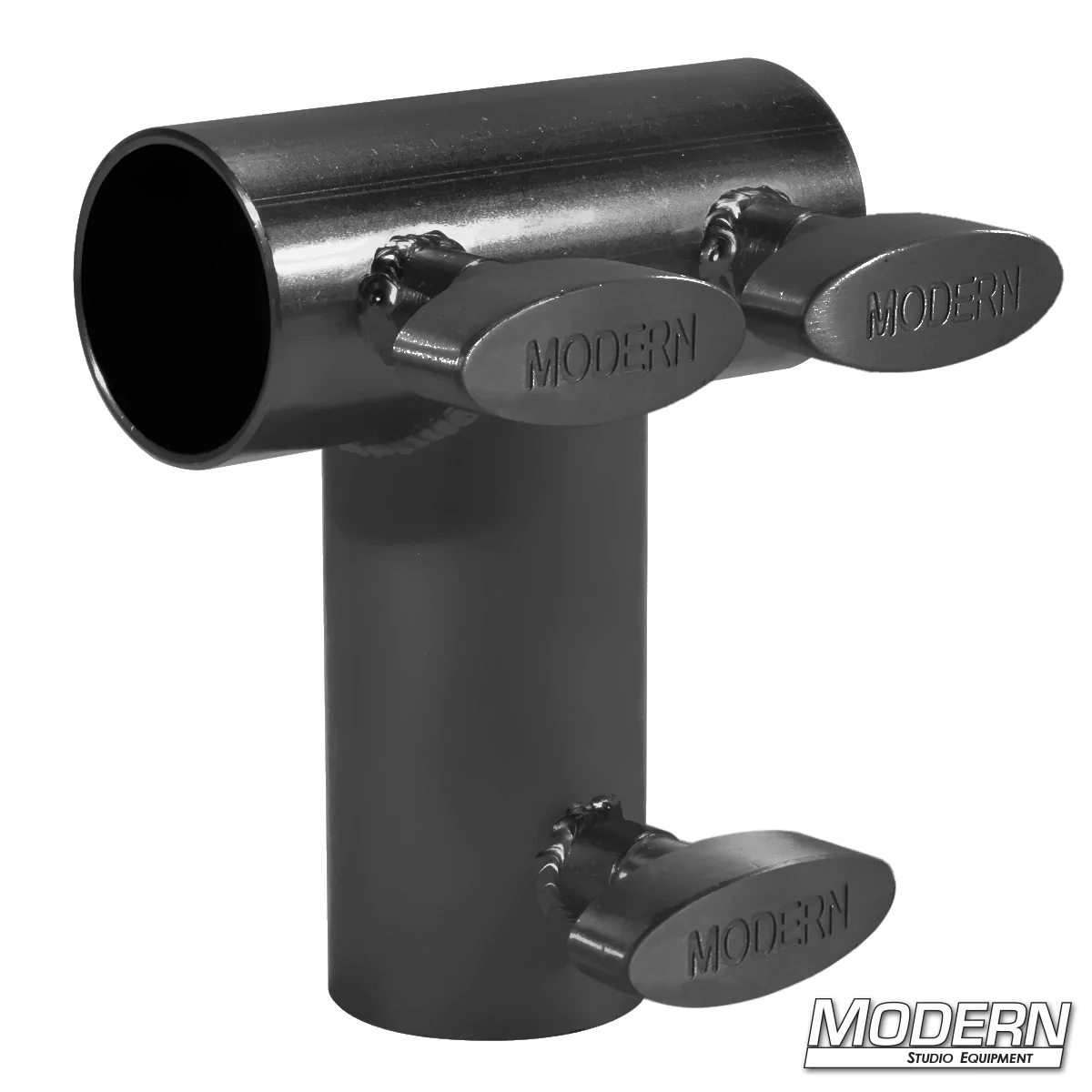 Pipe Tee Receiver for 1-1/4" Speed-Rail® - Black Zinc with T-Handles