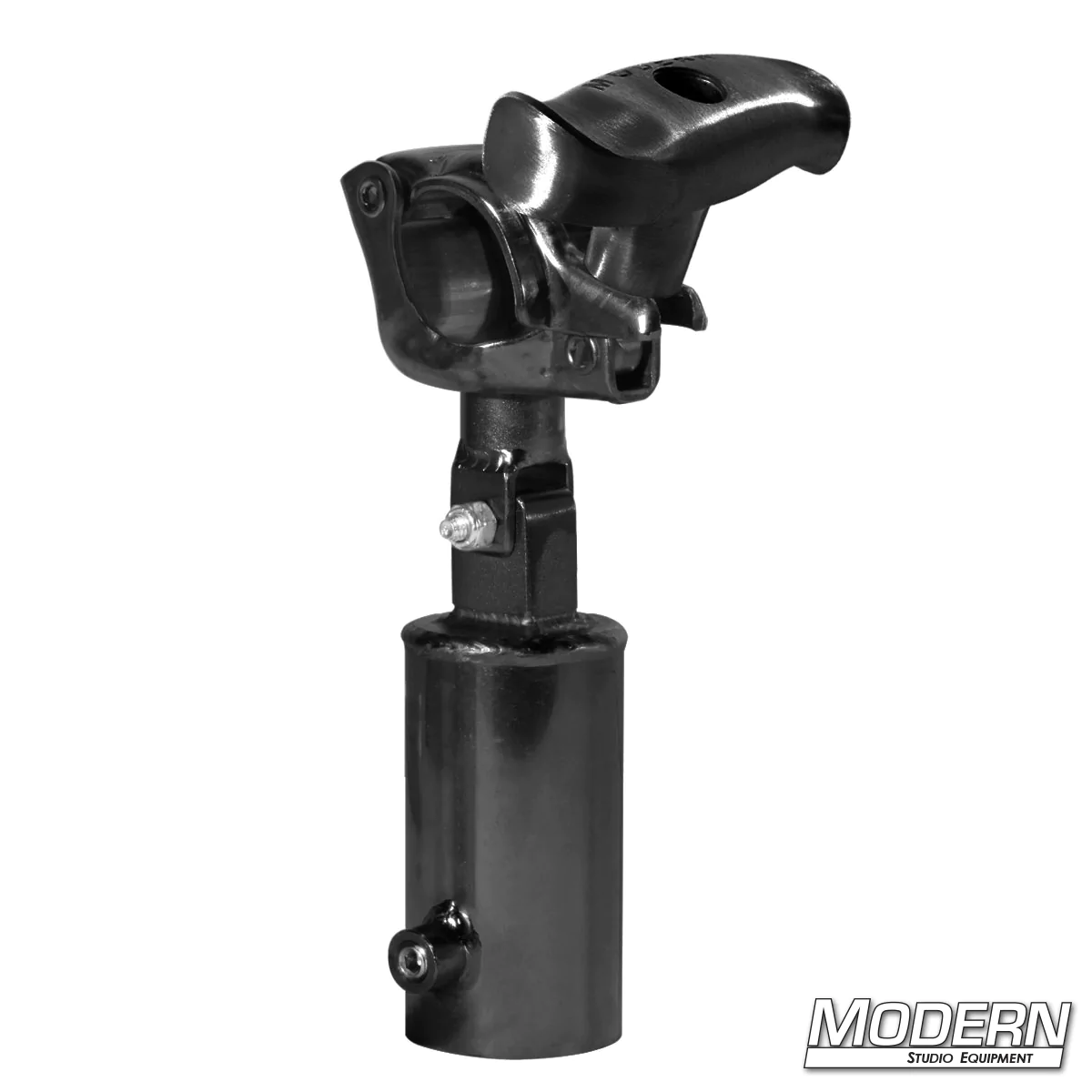 Grid Clamp with Swivel 1-1/4" Speed-Rail® Receiver - Black Zinc with Spin Handle