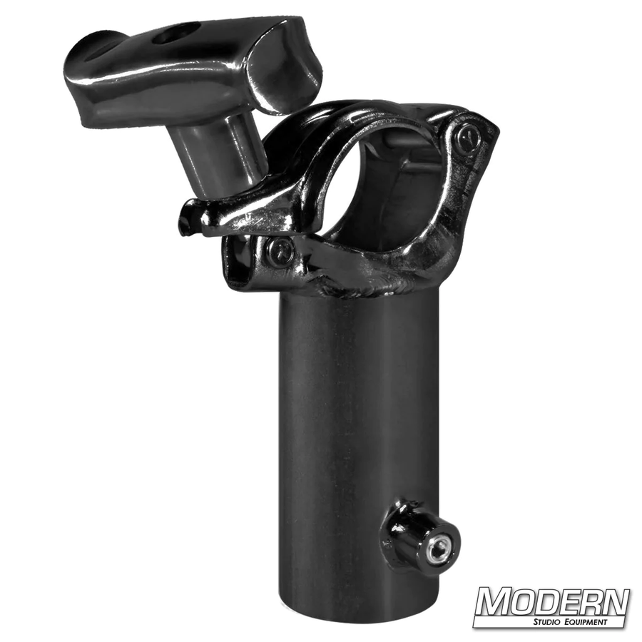 Grid Clamp with Vertical 1-1/4" Speed-Rail® Receiver - Black Zinc with Spin Handle