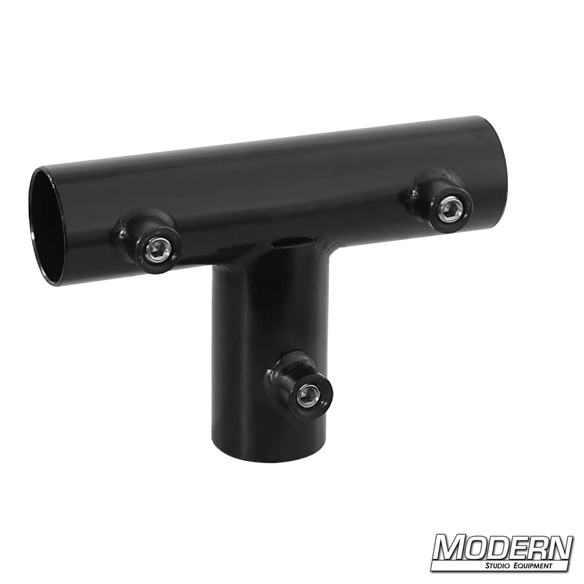 Tee for 1" Round Pipe - Black Zinc with Set Screws