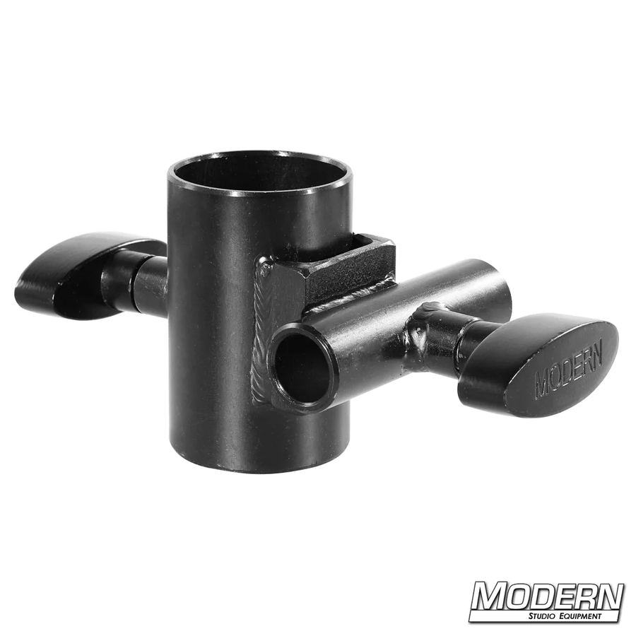 Pipe Cross for 1-1/4" to 5/8" - Black Zinc with T-Handles