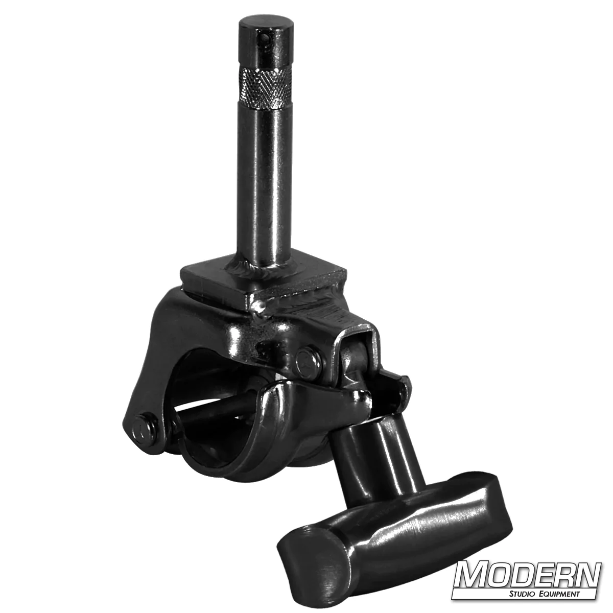 Grid Clamp with 5/8" Baby Pin - Black Zinc with Spin Handle