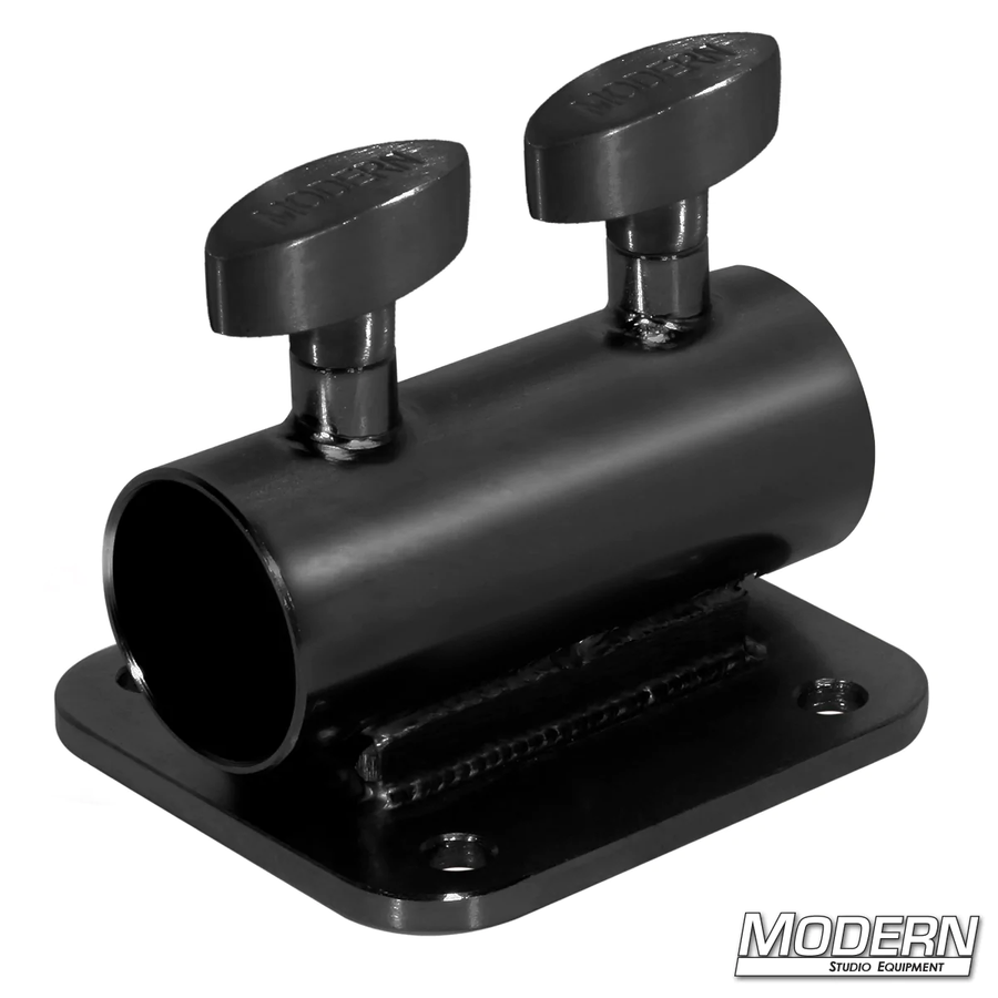 Horizontal Receiver with Flat Plate for 1-1/2" Speed-Rail®- Black Zinc with T-Handles