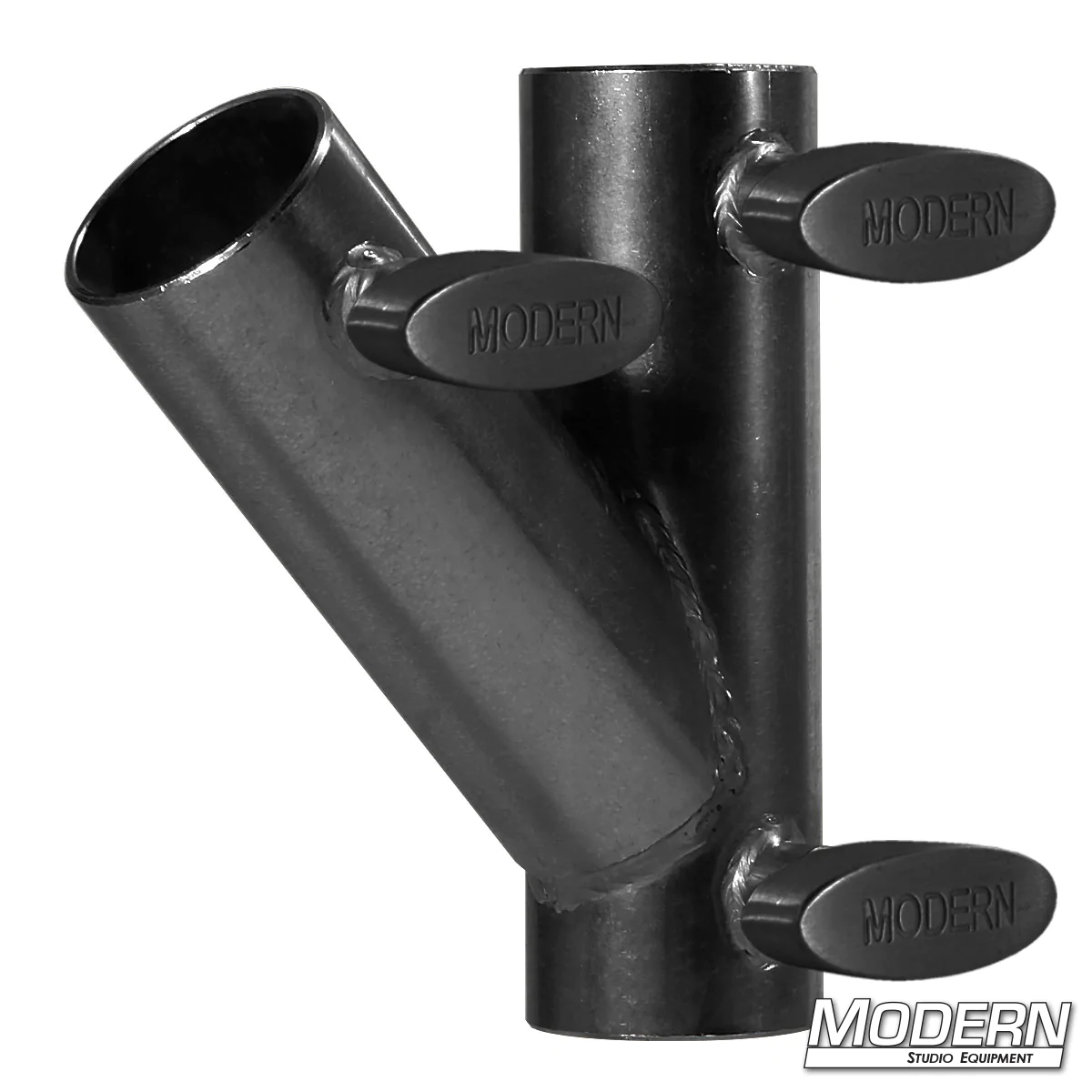 45° Pipe Receiver for 1-1/4" Speed-Rail® - Black Zinc with T-Handles