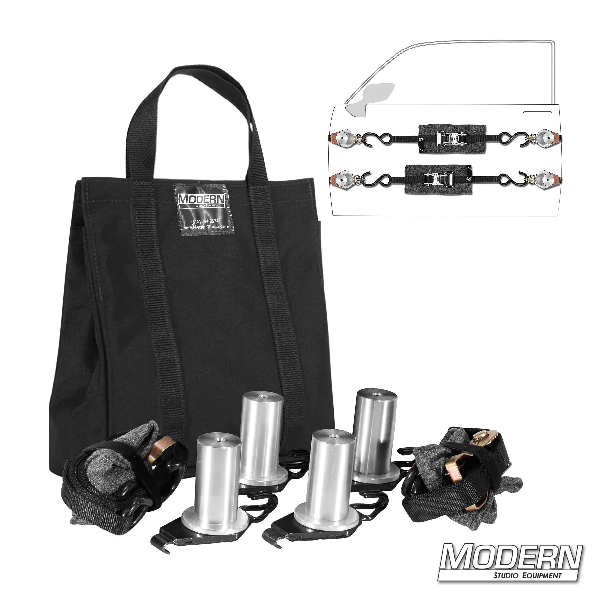 Door Mount Kit for 1-1/2" Speed-Rail® - Black Zinc