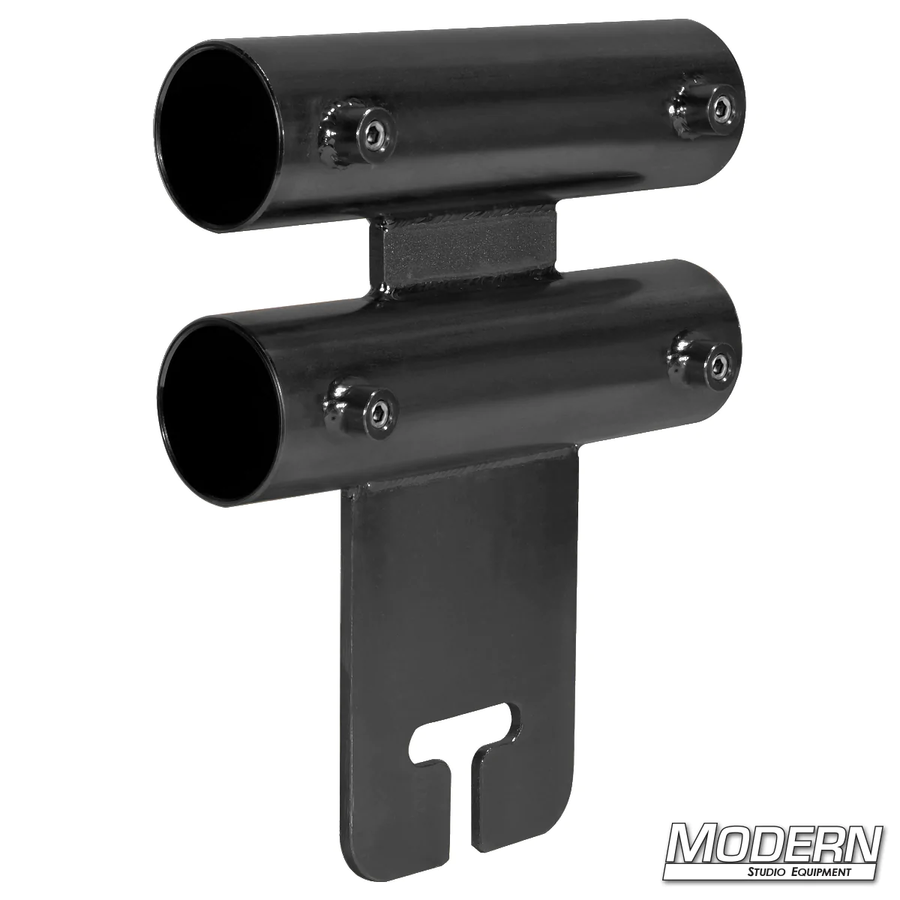 Wide Over and Under Ear for 1-1/4" Speed-Rail® - Black Zinc with Set Screws